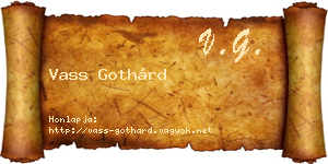Vass Gothárd névjegykártya