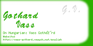 gothard vass business card